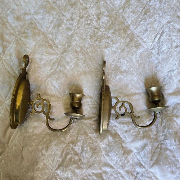 Vintage Pier 1 Brasa Sconcess Candle Holder Set Of Two - Picture 4 of 11